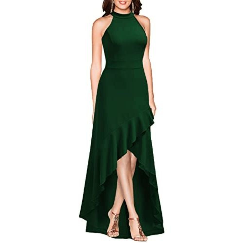 Women's Halter Neck Ruffle Dress